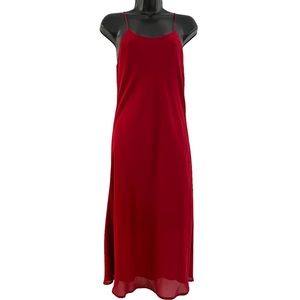California Grown Burgundy Sleeveless Slip Dress